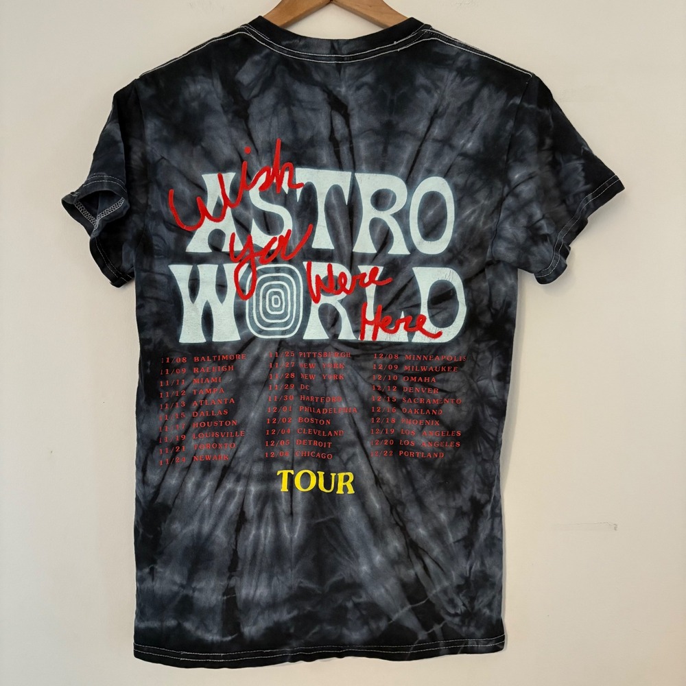 Travis‎ Scott Astroworld Tour T Shirt No Bystanders Tie Dye Concert Small